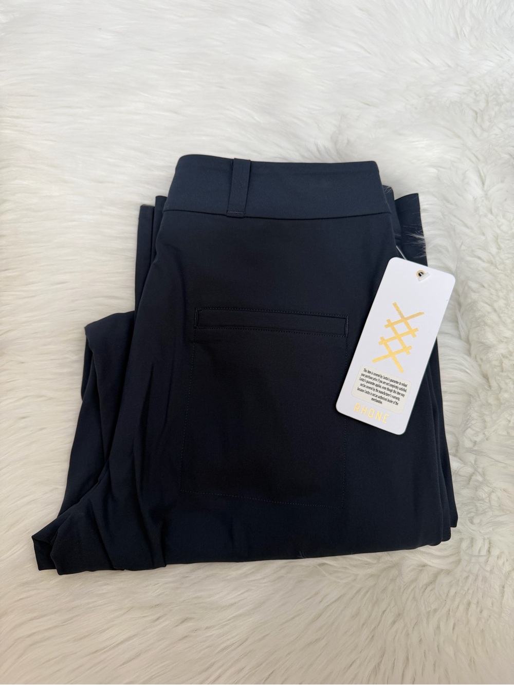 RHONE Blue Birdie Cropped Trouser Pants Sz 6